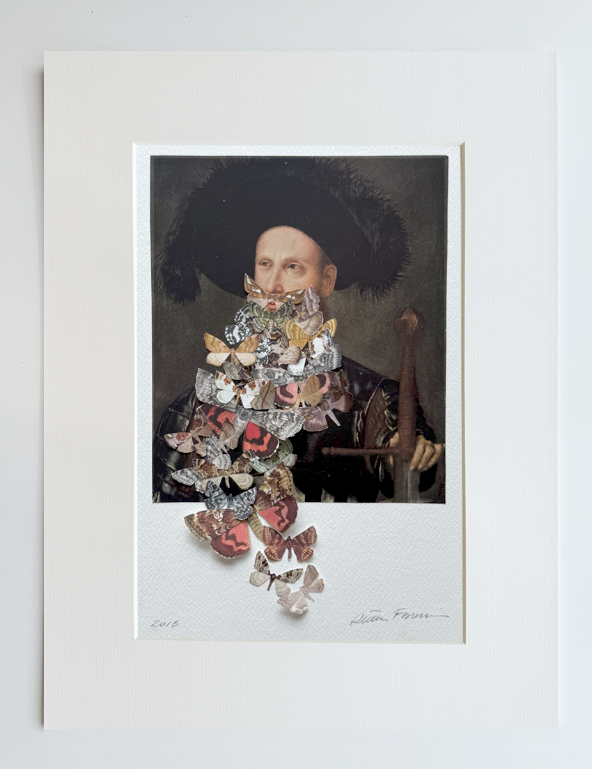 Mr Butterfly. Original Collage Art