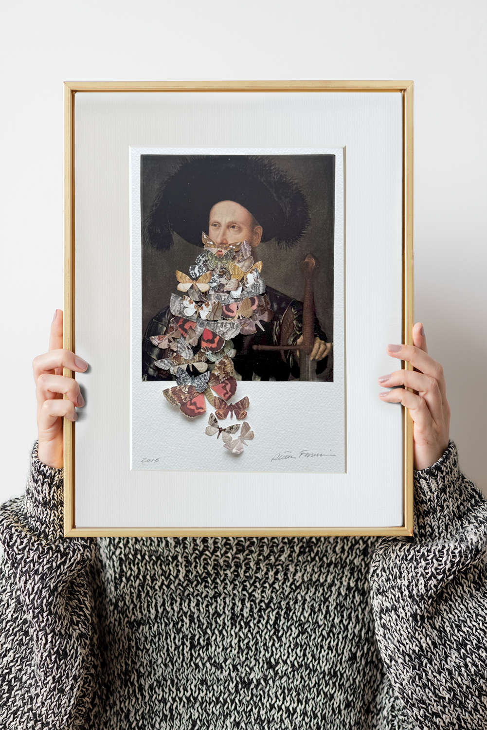 Mr Butterfly. Original Collage Art