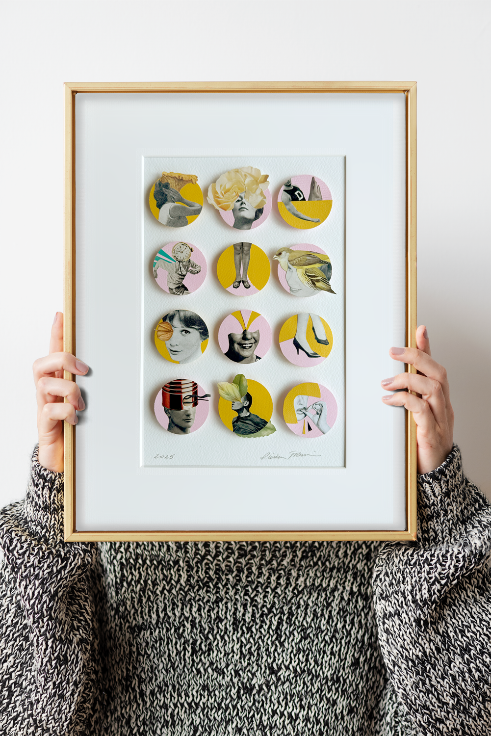 Dot's Up. Original Collage Art