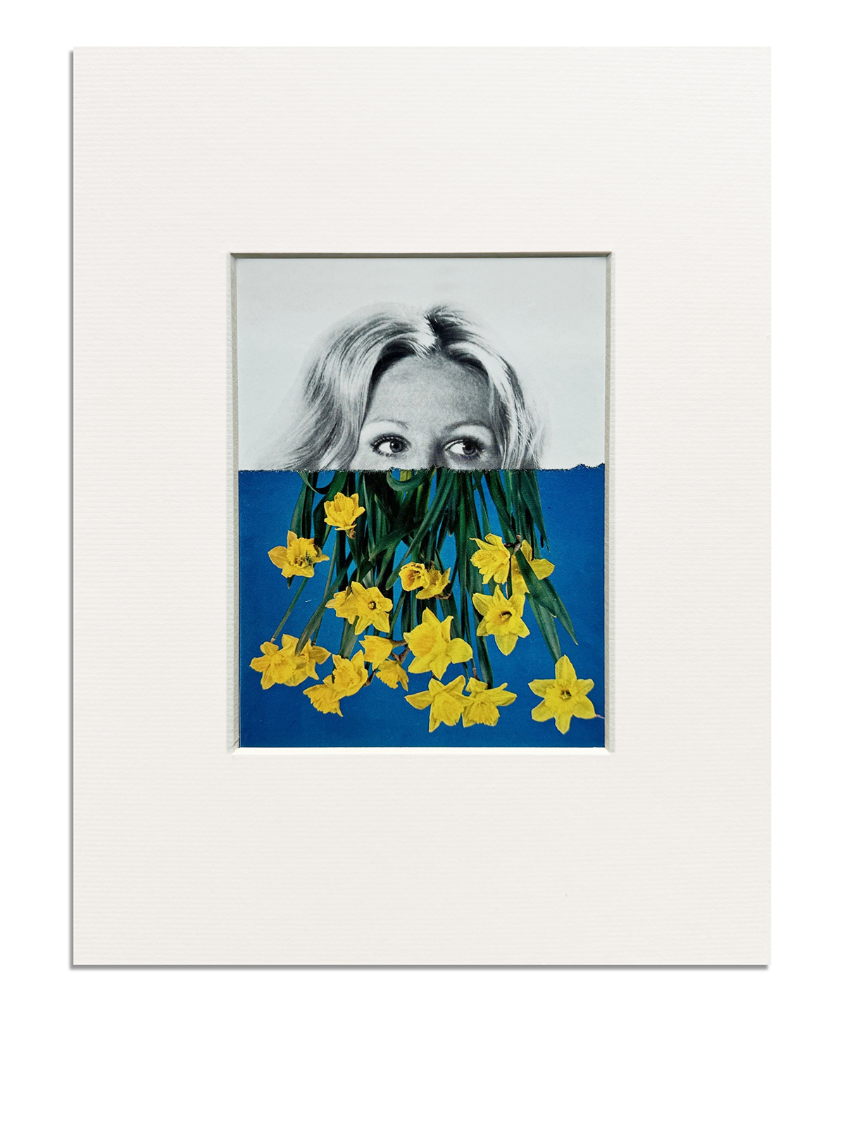 Flower-Lover Twins (Set of 2). Original Collage Art.