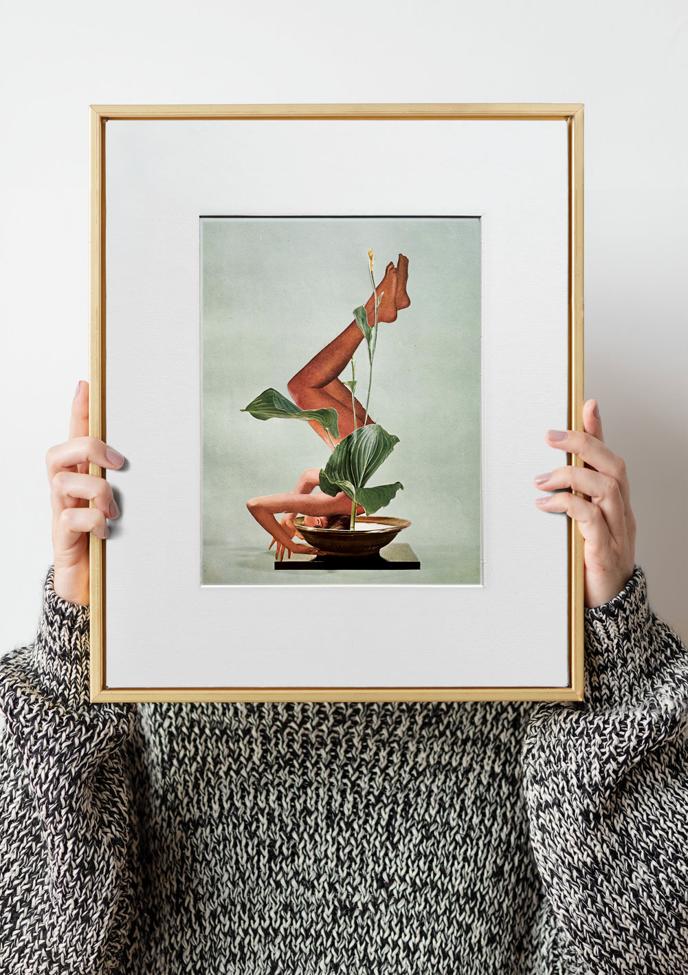 Shoka arrangement series No 2. Original Collage Art