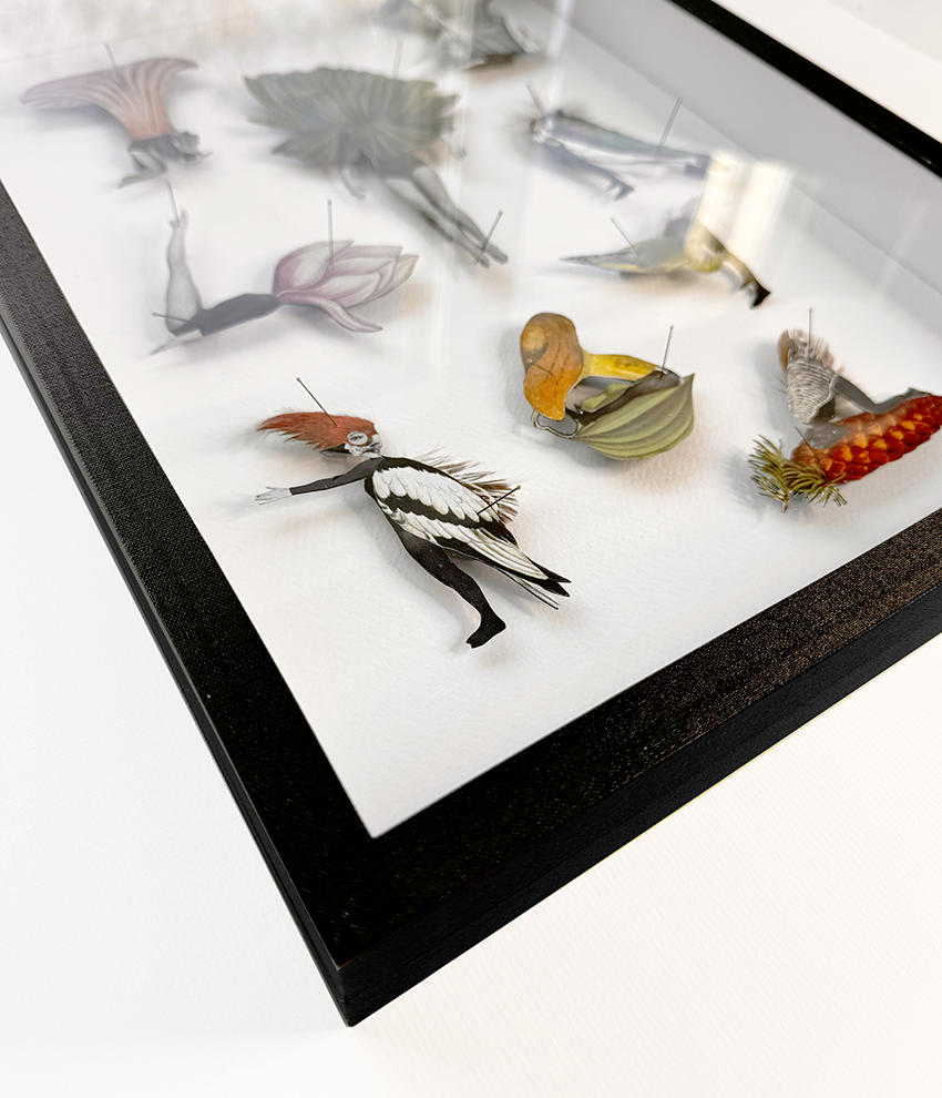 Human Bug Collection no 8, Original collage art