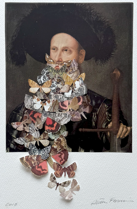 Mr Butterfly. Original Collage Art