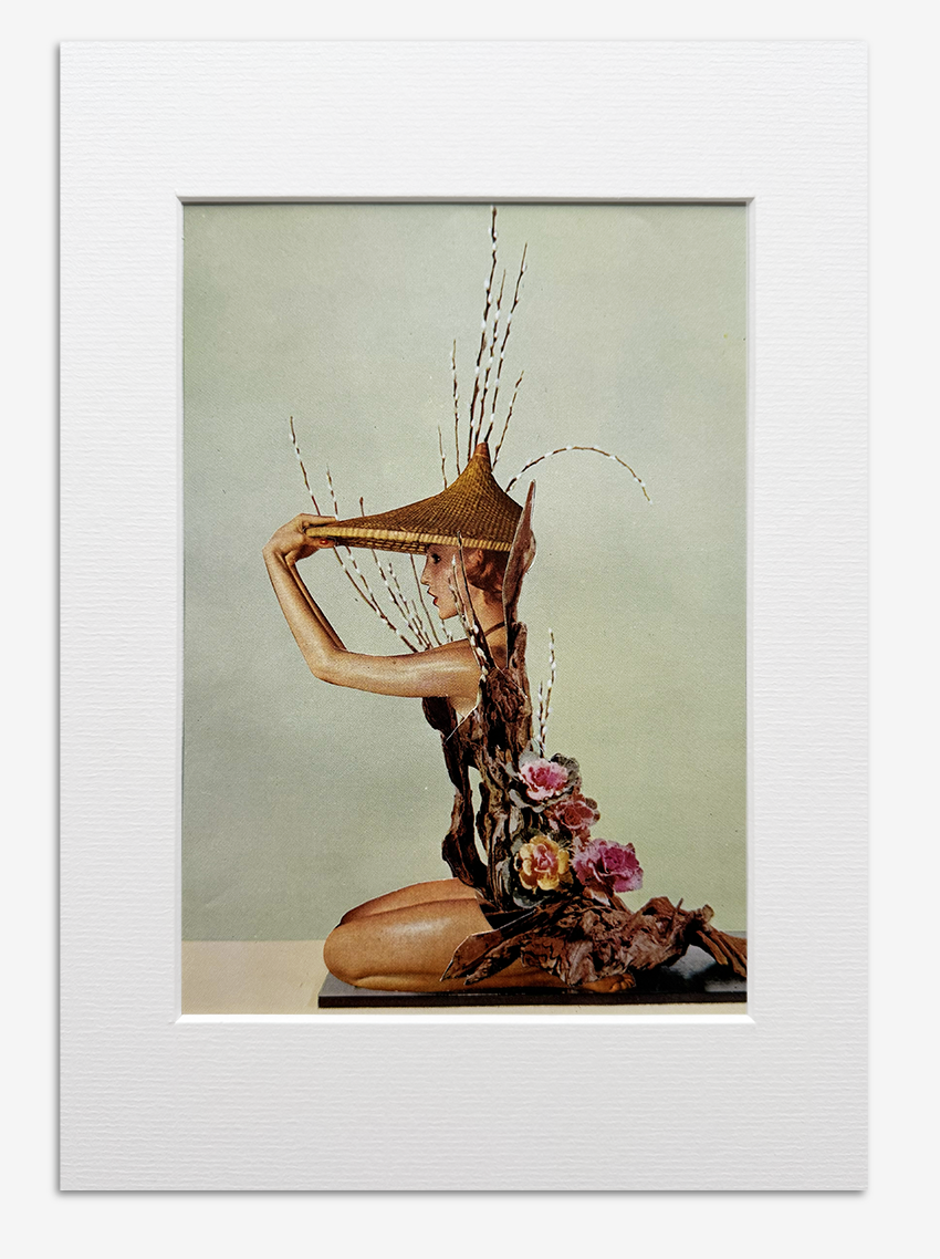 Shoka arrangement series No 6. Original Collage Art