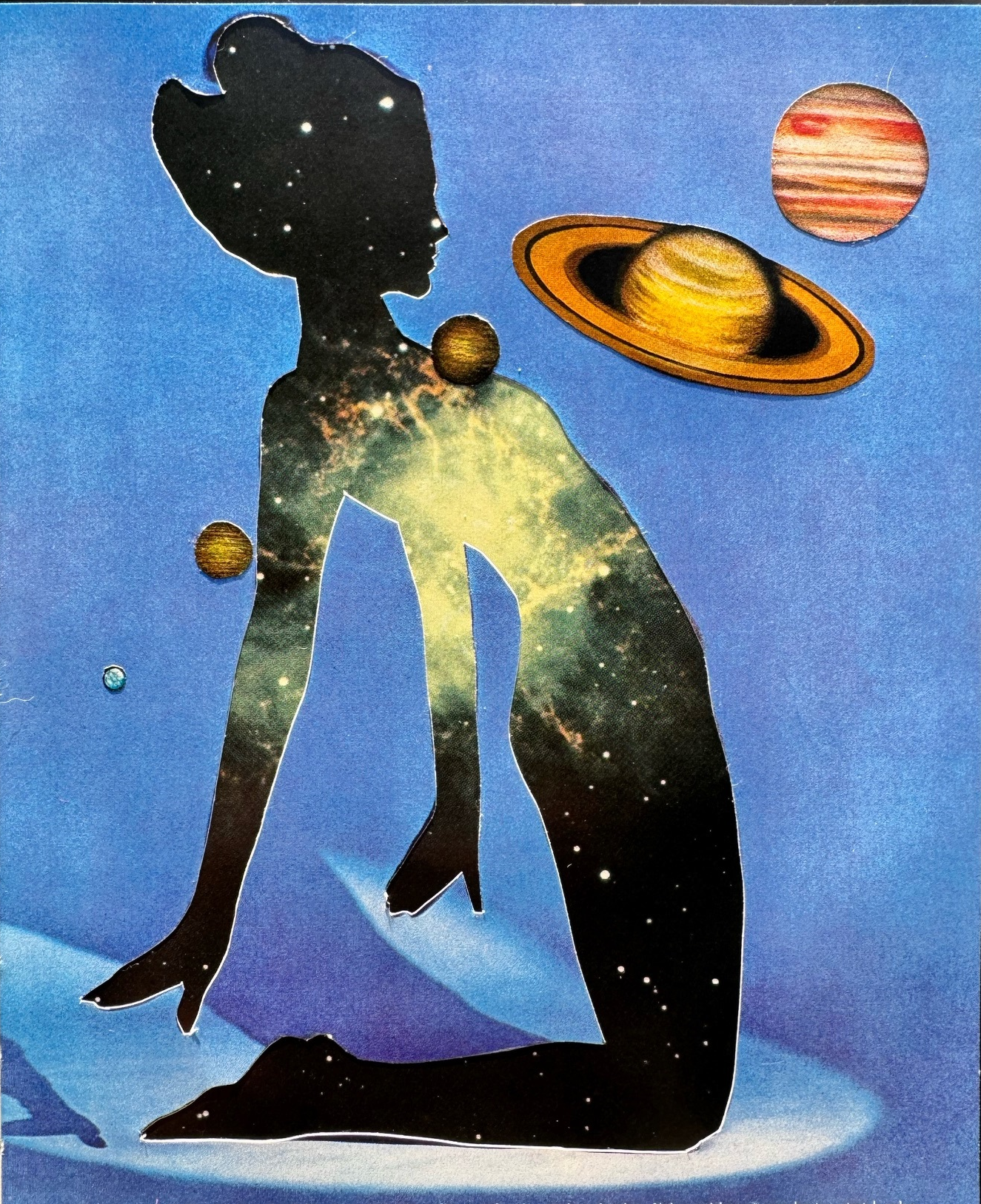 The Universe we carry inside of us. Original Collage Art.