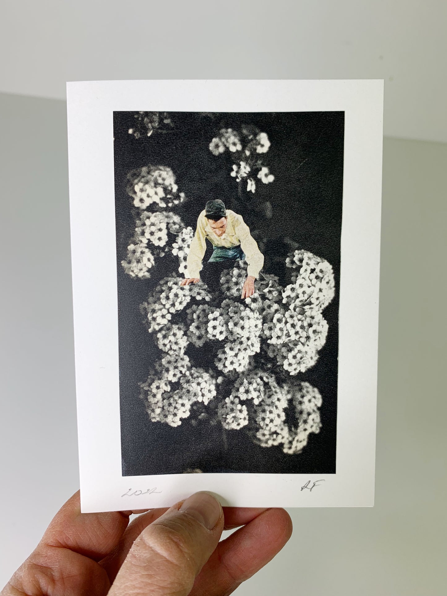 Flower Inspector, Original Collage Card